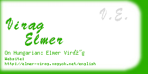 virag elmer business card